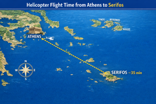 Helicopter Athens to Serifos Fly G Aviation